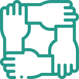 hands connected icon