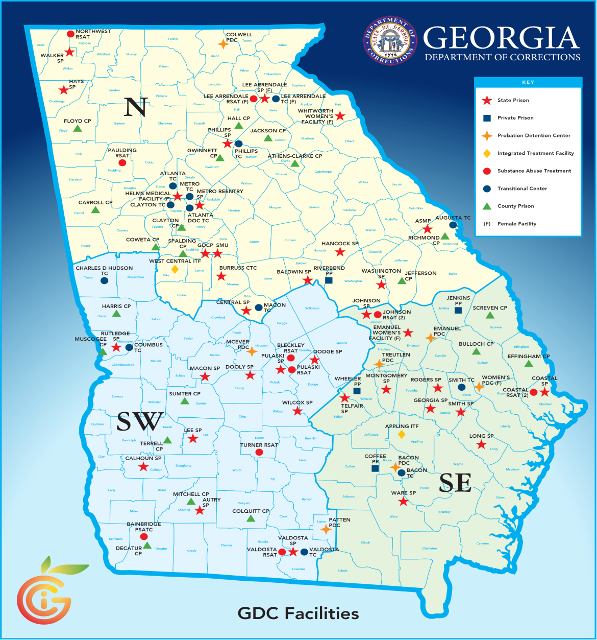 GDC Facility Map GCI 